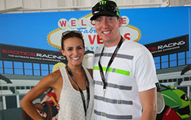 Kyle Bush visiting Exotics Racing in Las Vegas
